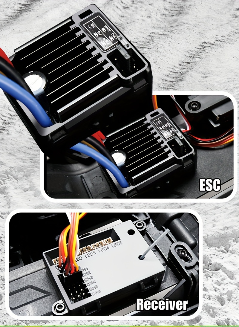 1/10 Scale RC Crawler with LED Lights & Winch - 4x4 Off-Road Remote Control Truck, High/Low Speed, RTR Rock Buggy with, Compatible with, for Adults &, Off-Road Racing - Ideal Gift for RC Car Enthusiasts, Outdoor Adventure, Aggressive Design, Sturdy Construction