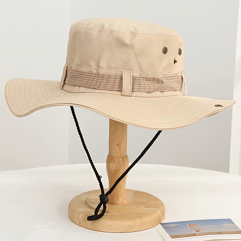 TEMU -dry Drawstring Bucket Hat - Summer Sun , Outdoor &   For Men And Women