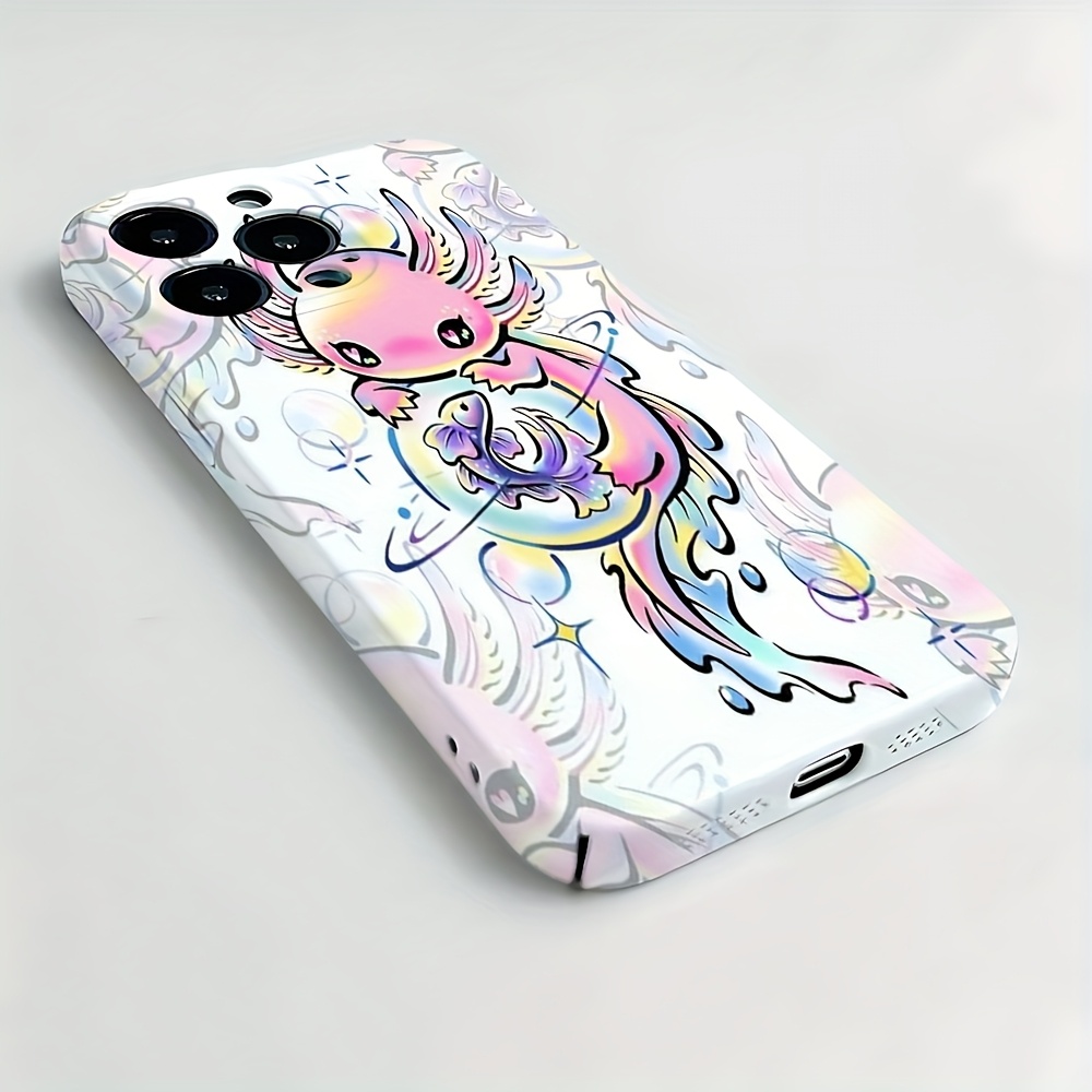 cute axolotl cartoon phone case compatible iphone 16 16 - Temu Norway