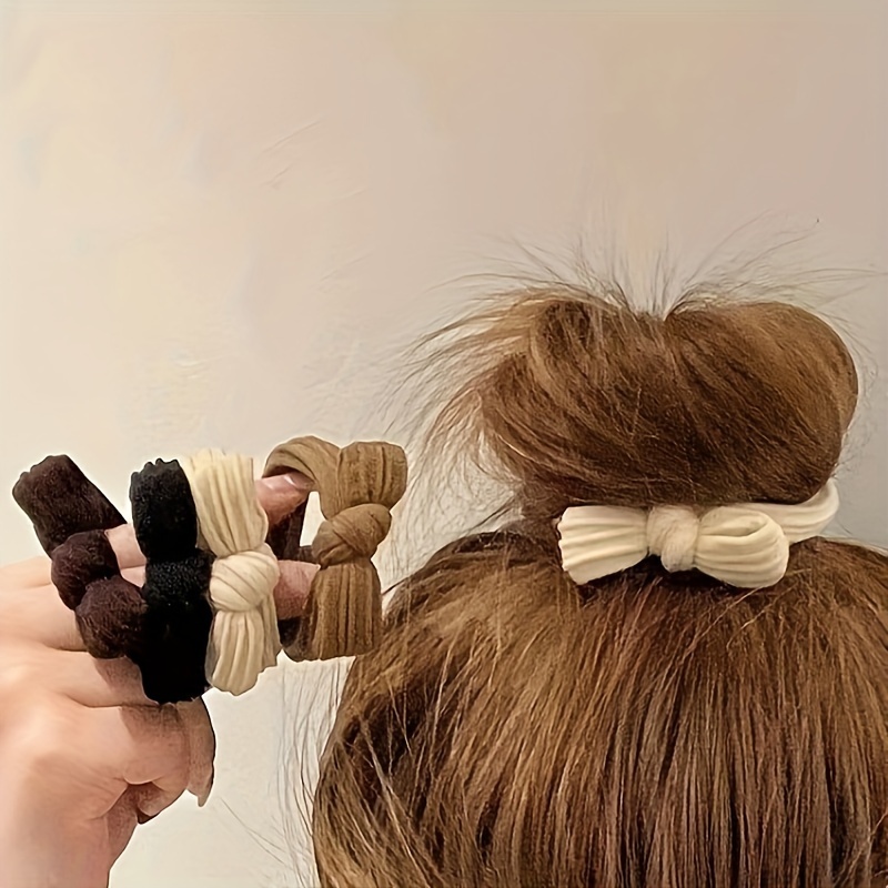 

5 Sets Of Bow Tie Hair Bands For Girls, Offering A , Rubber Bands Are Women Looking To Style Their Hair In A High Ponytail. The Accessory Ropes For 2024.