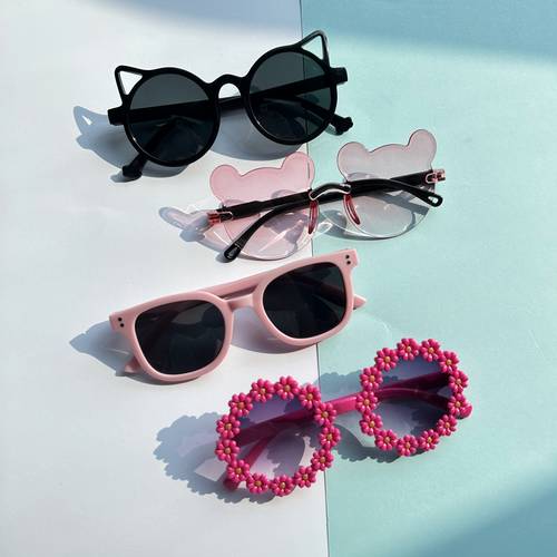 4pcs set bear frame cat ear design decorative glasses parties festivals birthday gifts without battery