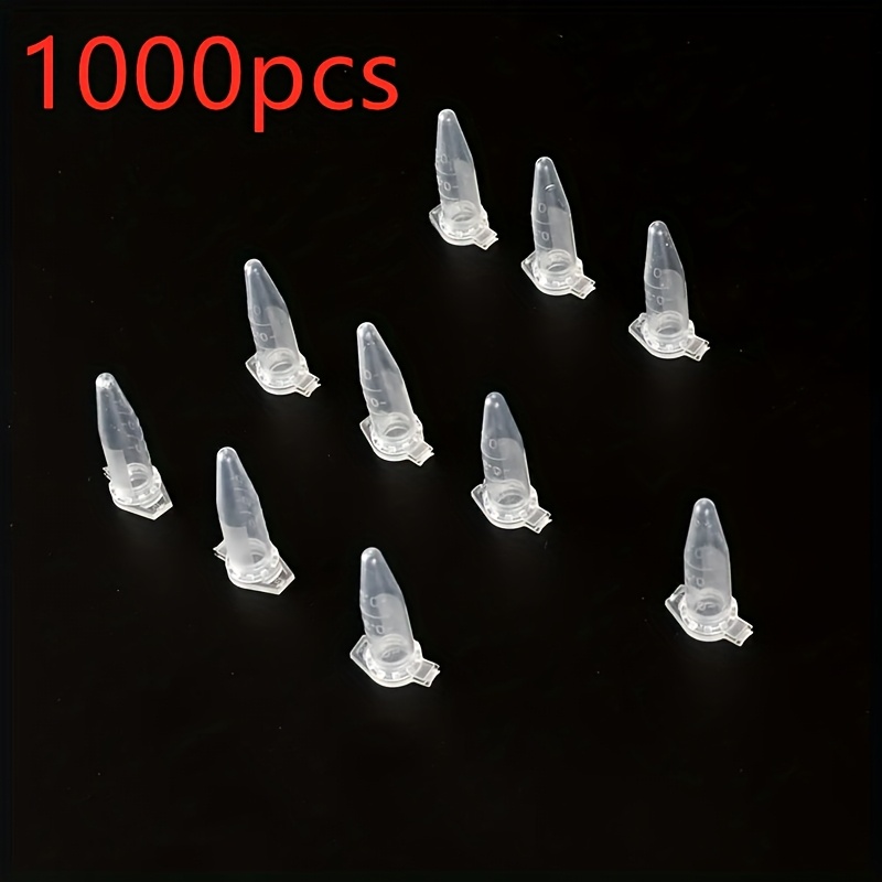 Image of 100/1000pcs 0.5ml Laboratory Transparent Micro Centrifuge Tubes With Container Lids For Laboratory Samples