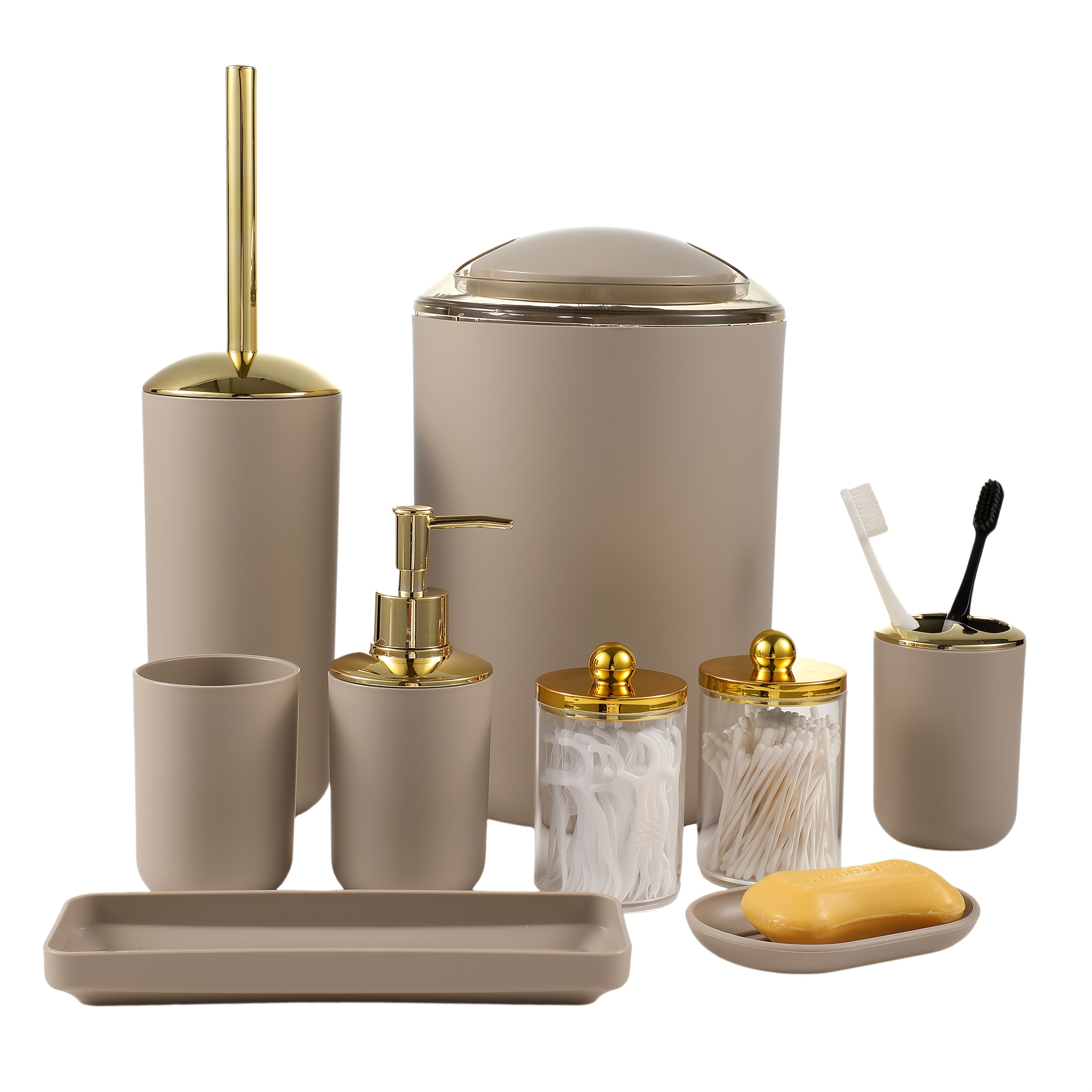 9pcs Bathroom Accessory Set, Complete Essentials