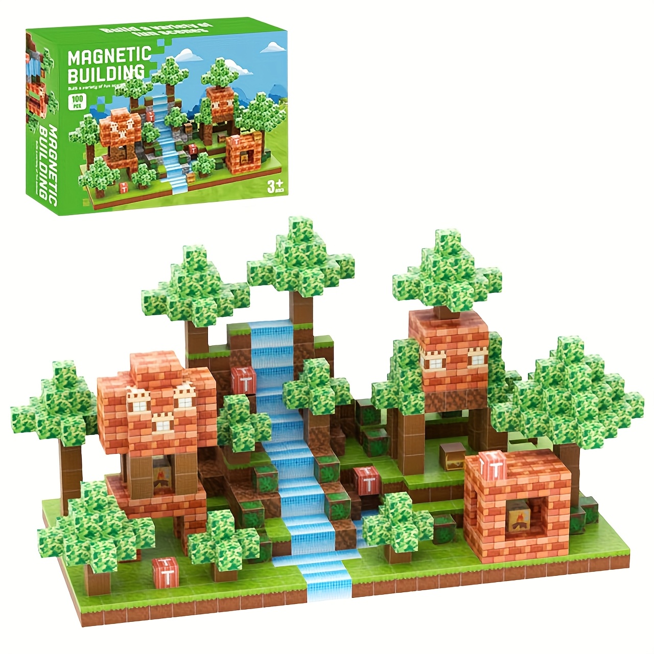 juego juguetes magnéticos 100 piezas bloques construcción Temu