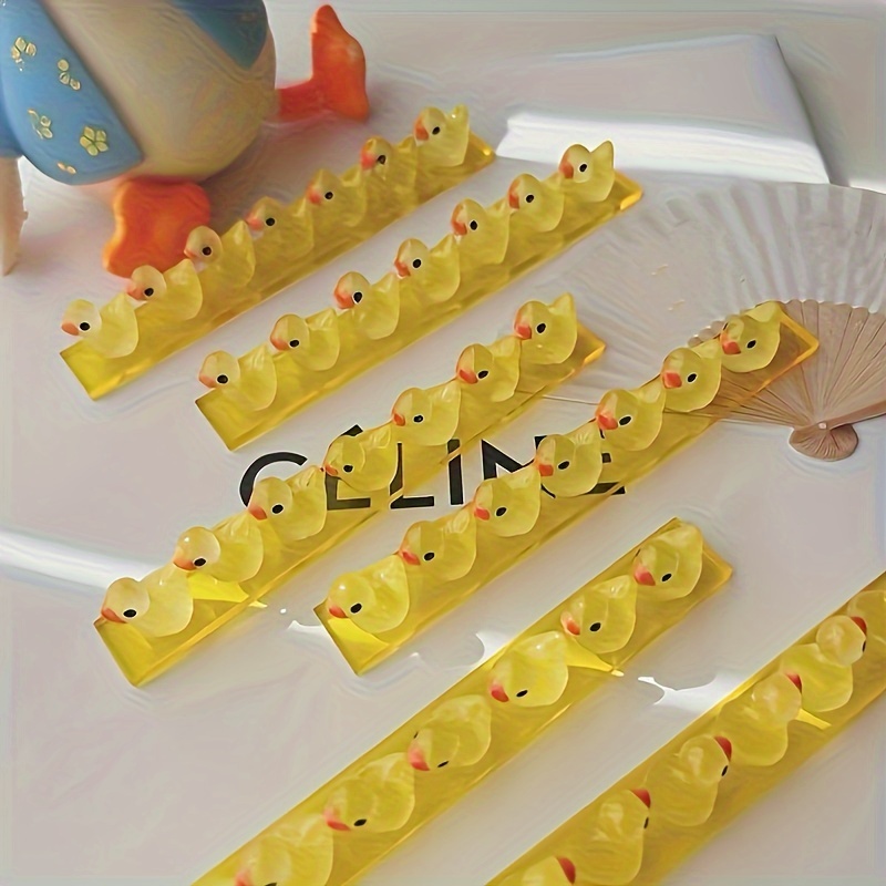 TEMU Cute Yellow Duck Nail Brush Holder - , Tool & Accessory Organizer For Manicure And Pedicure Care, Cartoon, 1pc