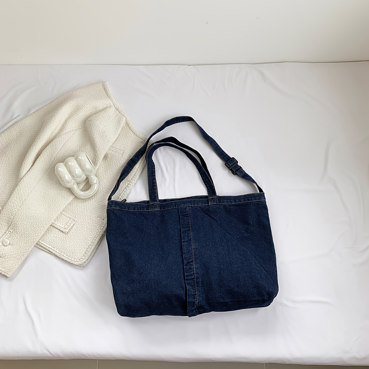 sac à bandoulière en denim à design simple sac Temu Morocco