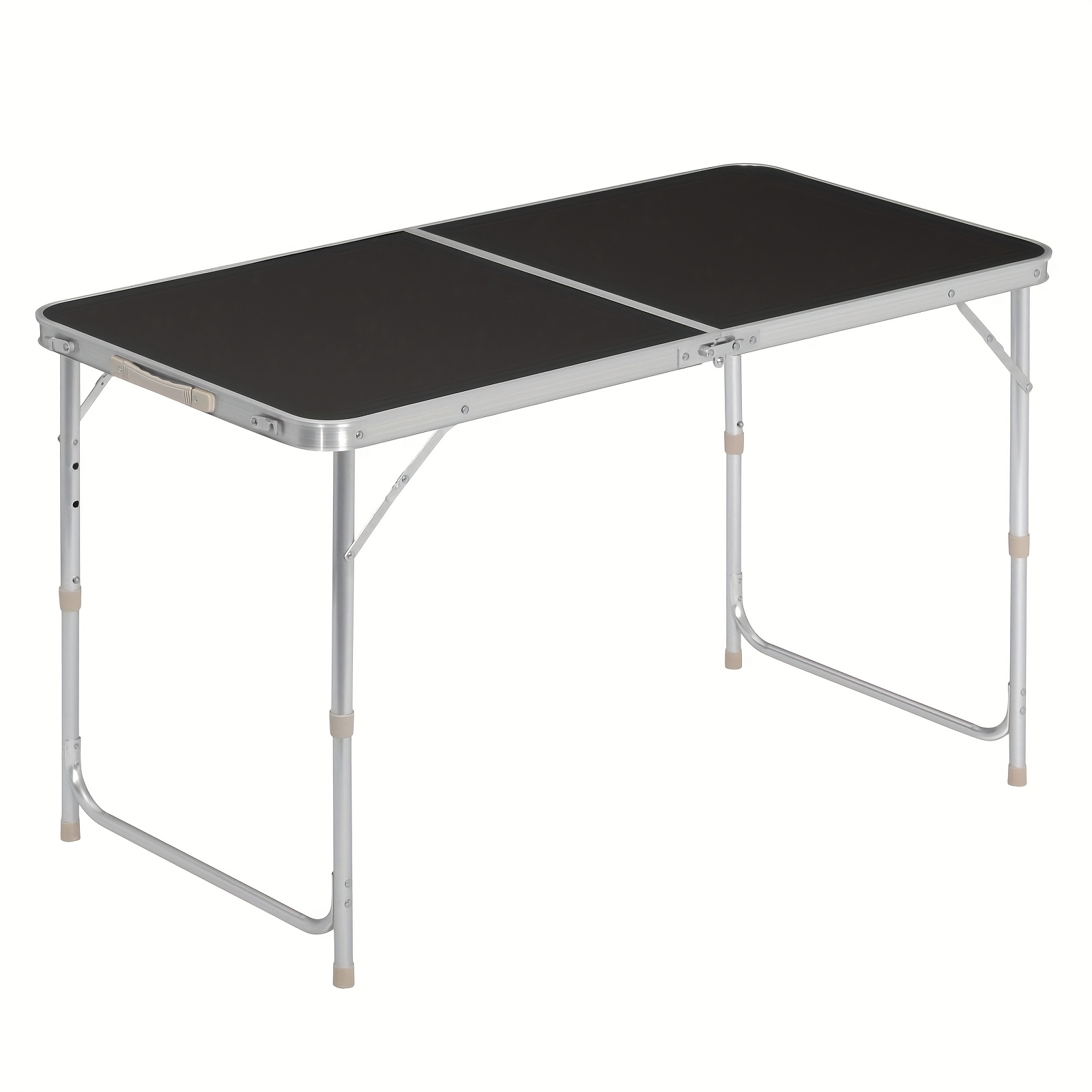TEMU 1pc Quick Open Folding Table Scratch Resistant Wear Resistant Outdoor Picnic Table Lightweight Portable Camping Equipment Courtyard Balcony