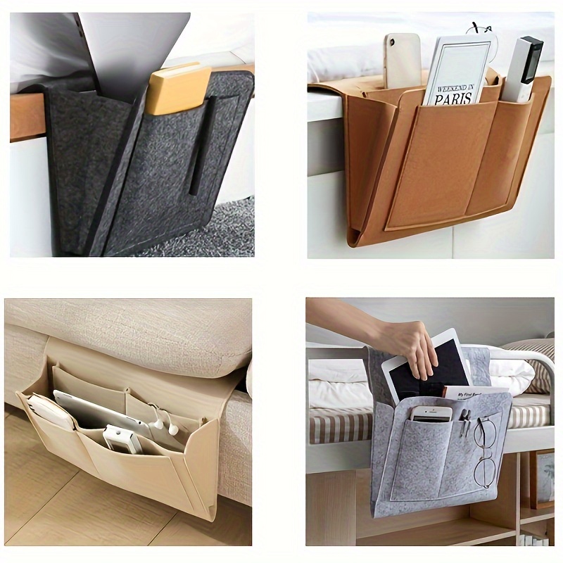 

Chic Bedside Organizer With Phone, Remote & Tissue Holder - Ideal For Dorms And Home Decor