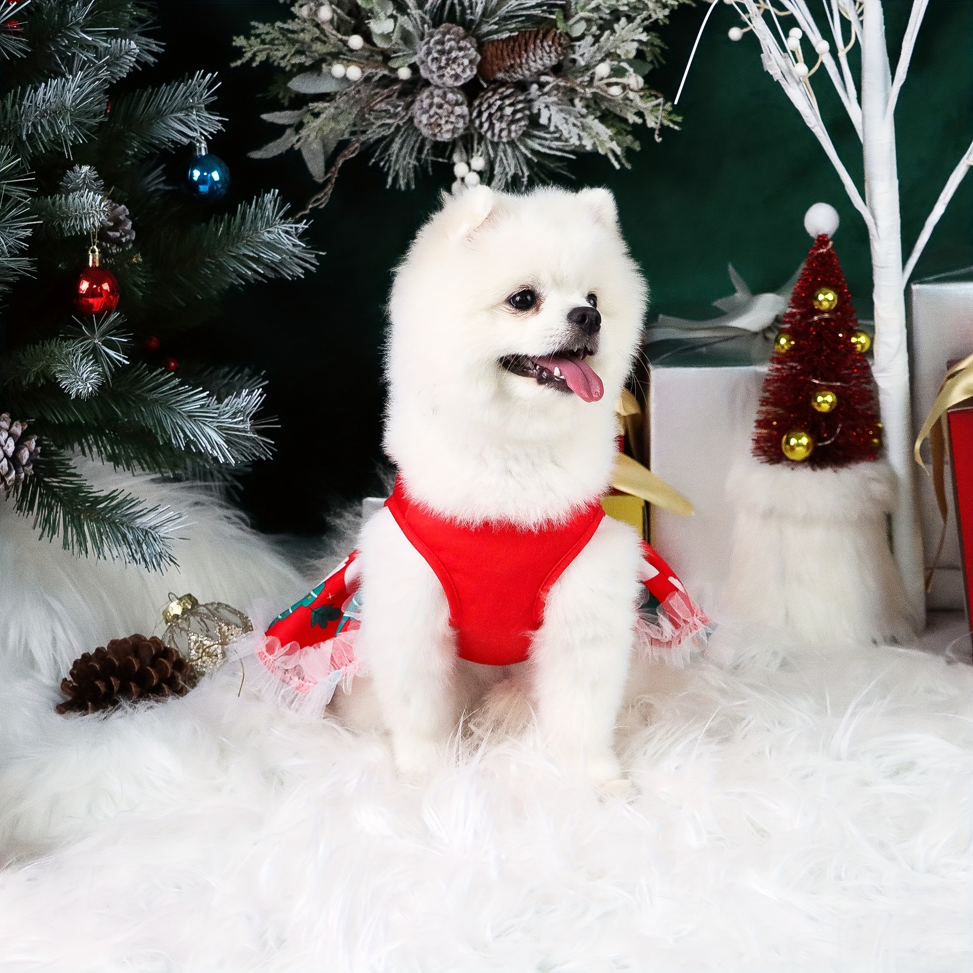 christmas dresses for puppies Swea Pea and Lilli -Red & Black Plaid Taffeta Holiday Dress-C532 4 Toddler / Red main image 0