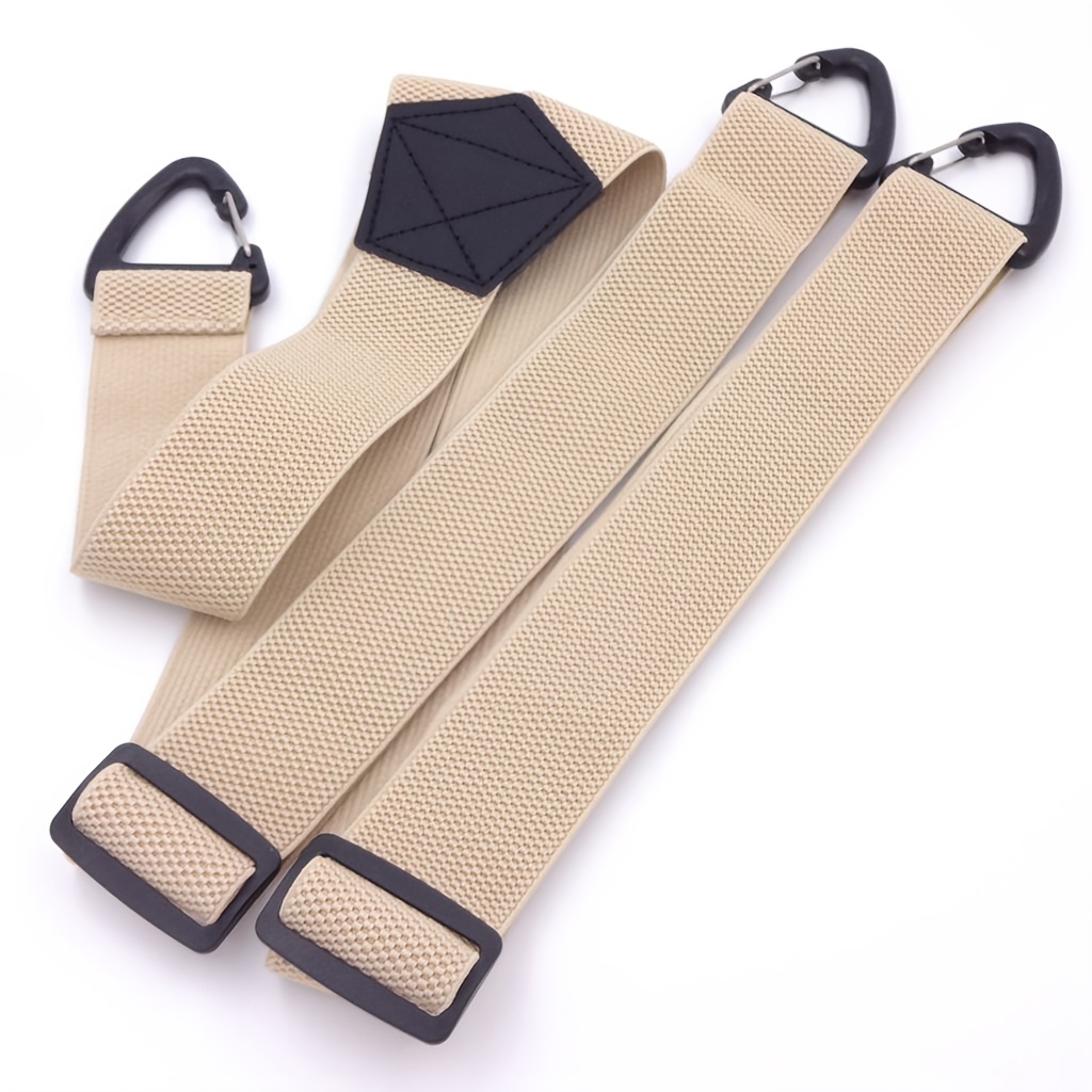 TEMU 3-clips Elastic Suspender 4cm Unisex Adjustable Plastic Triangle Hook Closure Anti-slip Sports Tight Trousers Belt