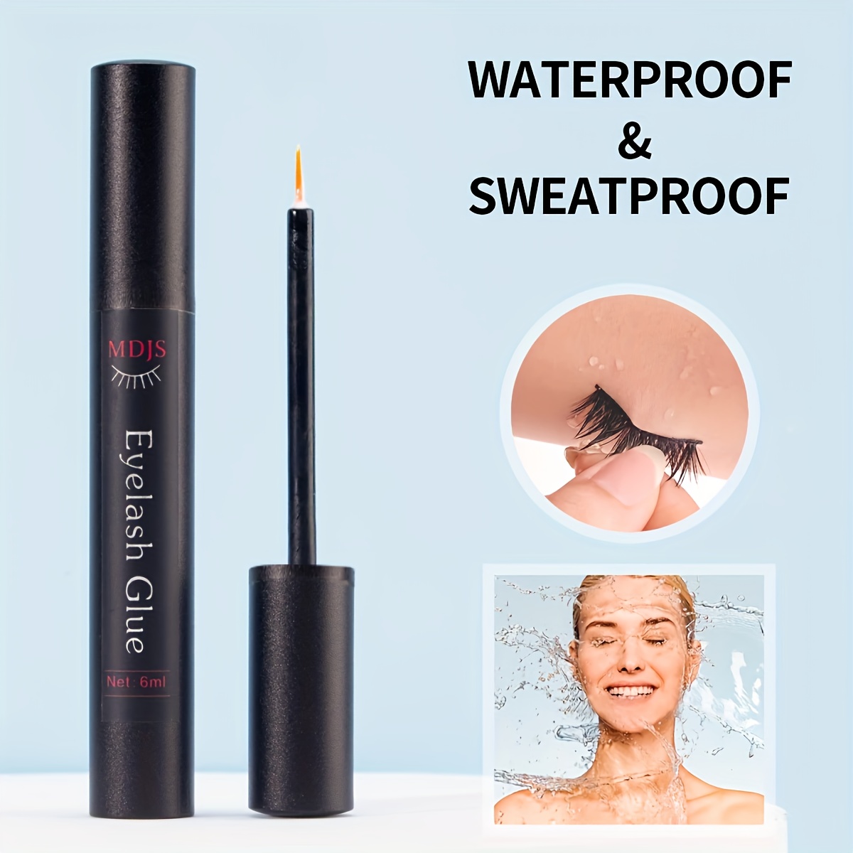 1pc Waterproof Eyelash Glue Quick-drying Non-irritating Low-allergy Transparent Adhesive Low-allergy Formula