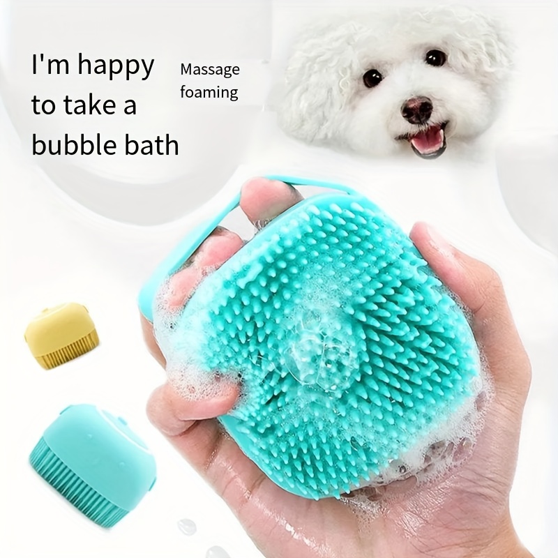 

Silicone Pet Bath & Massage Brush For Dogs And Cats - Gentle Grooming Tool For Small Animals