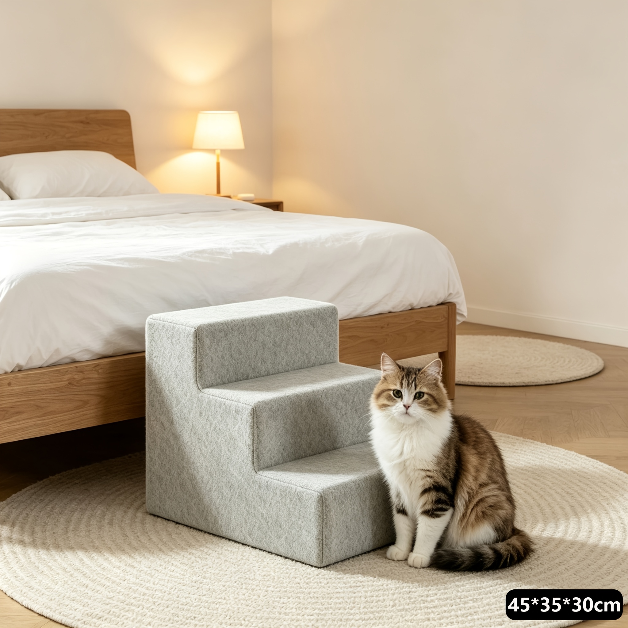 TEMU Dog Stairs For Puppies, Pet Stairs, Dog Stairs Suitable For High Beds And Sofas, Indoor Anti Slip Balance Pet Stairs For Cats And Dogs
