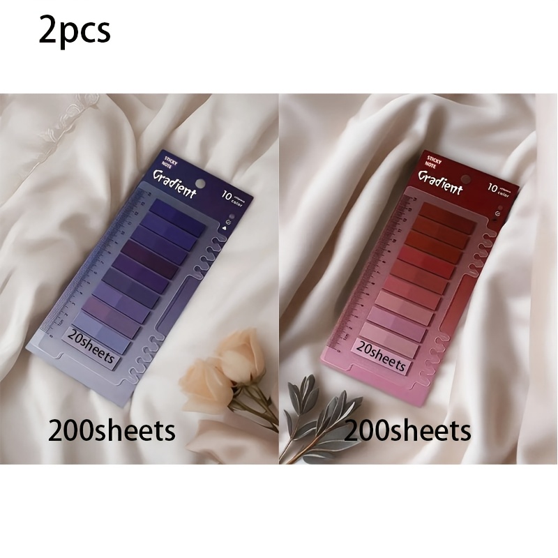 TEMU Gekleurde Sticky Notes, Dopamine Kleuren, Beschrijfbaar en Herbruikbaar, Semi-Transparante Bladwijzers, Zelfklevende Pagina Tabbladen, Geschikt