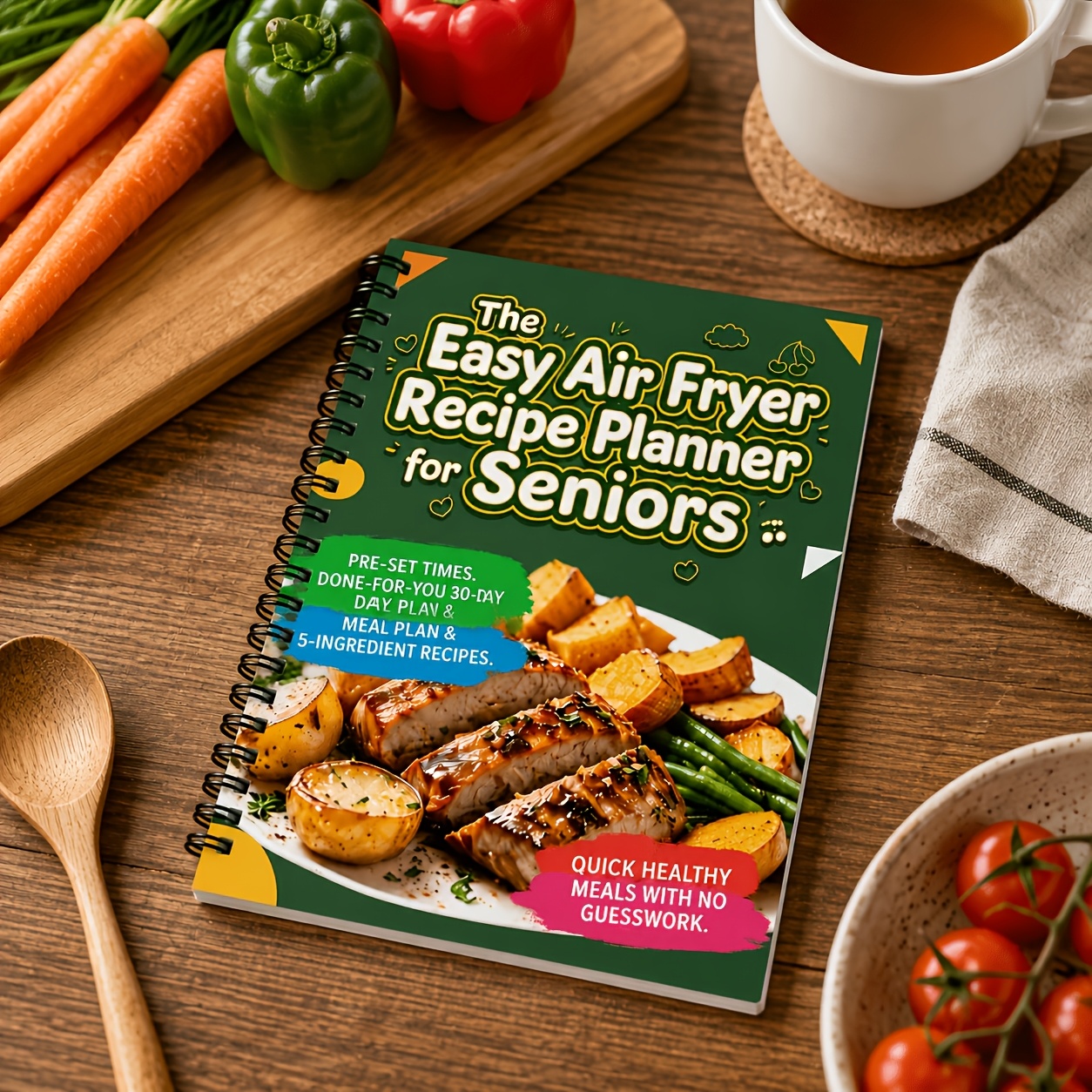 TEMU A5 Air Fryer Cookbook For Middle-aged And Elderly, Featuring Preparation With Simple Ingredients. Extremely Easy To Operate For Beginners,