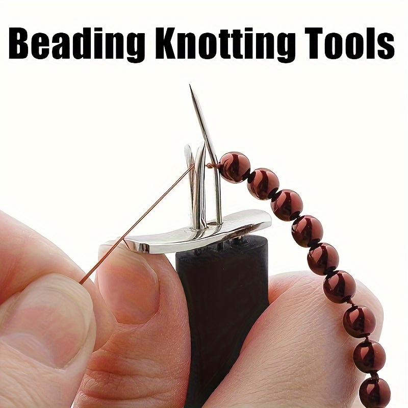 

Easy-grip Beading Knotting Tool For Secure Jewelry Making - Perfect For Pearls, Agate, Jade & More - Durable Alloy/acrylic, No Power Needed