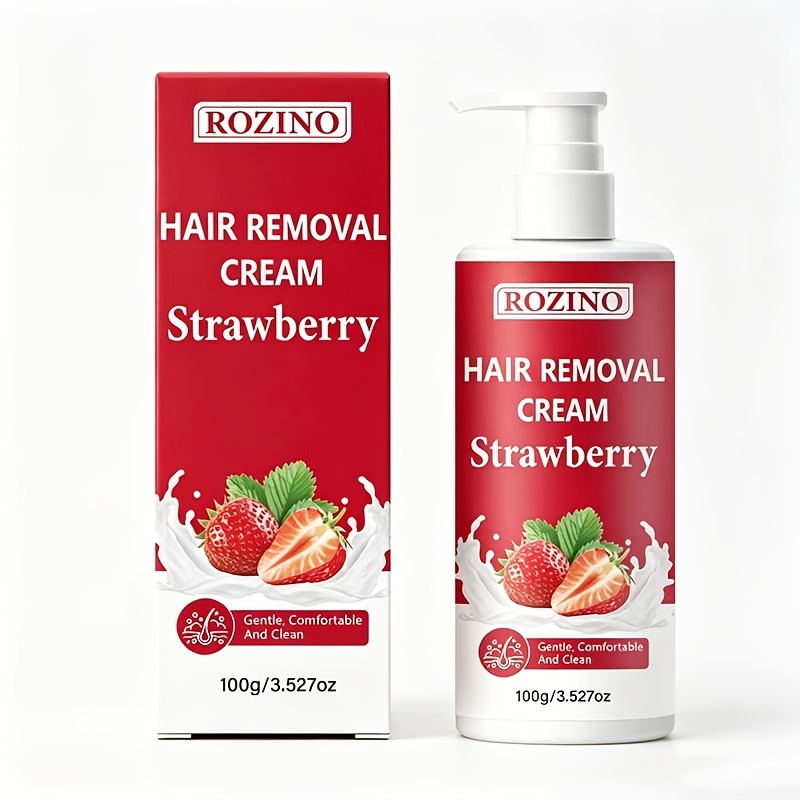 Image of Use For, Lasting Smoothness For 6 Months, Instant Refreshing . 100g Strawberry Refreshing Quick & Removal Cream, Removal Cream For Women, Removal Cream For Men, Hair Removal