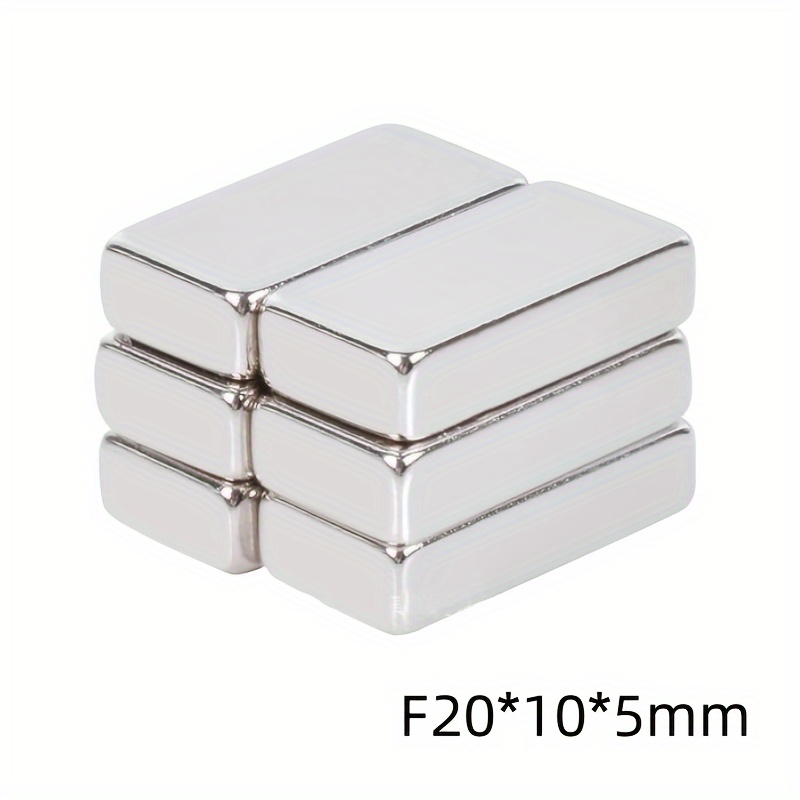 

Xiongchuci 6-pack Neodymium Magnets, 20x10x5mm Rectangular Metal Magnets For Science, Lab, Tool Storage, Ideal For Christmas, Halloween, Easter, Hanukkah, Thanksgiving Decorations