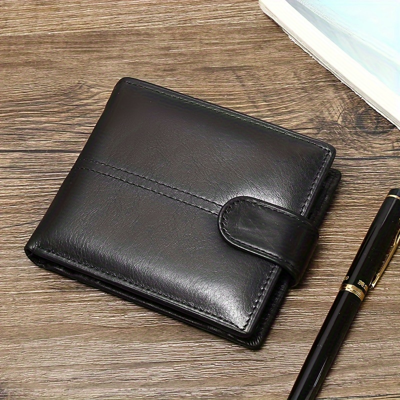 

Portefeuille GEOGELASSIE pour Hommes en Cuir - Protection RFID, Style Mince avec Grande & Plusieurs Emplacements pour Cartes, Noir