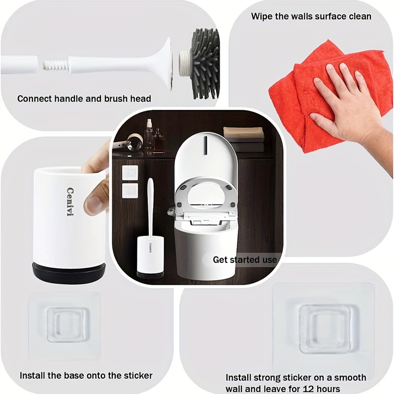 

Home Fashion Simple Toilet Cleaning Brush Set