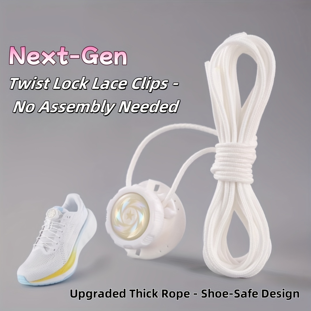 quick assembly anti slip sports shoe lace up set screw lock   pre assembled full gender matching hiking shoes for trail running   1  pair of laces complete set of parts pre assembled 0