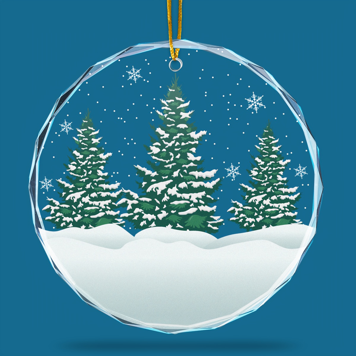 TEMU Personalized Circular Glass Ornament For A Pet, Celebrating Friendship And Remembrance During Christmas