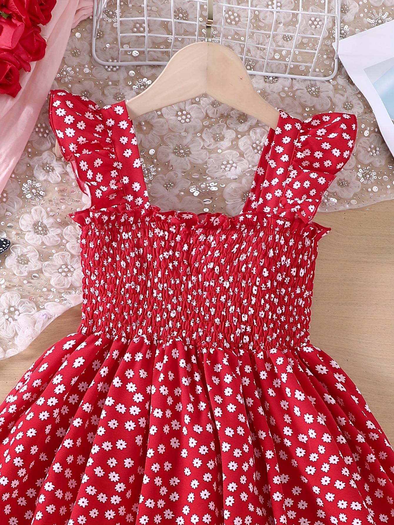 holiday girl dresses Cute Sleeveless Princess Dresses Butterfly Flower Girl Dresses Holiday Dresses with Bow, Yellow / 120 cm