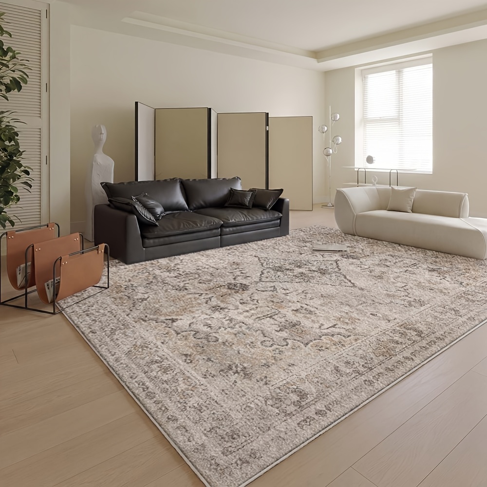 TEMU Home Decor Indoor/outdoor High-density Velvet Carpet, 750g/mÂ², - Rug For In And Bay Window. Natural - Style Rug With Original Texture, , A