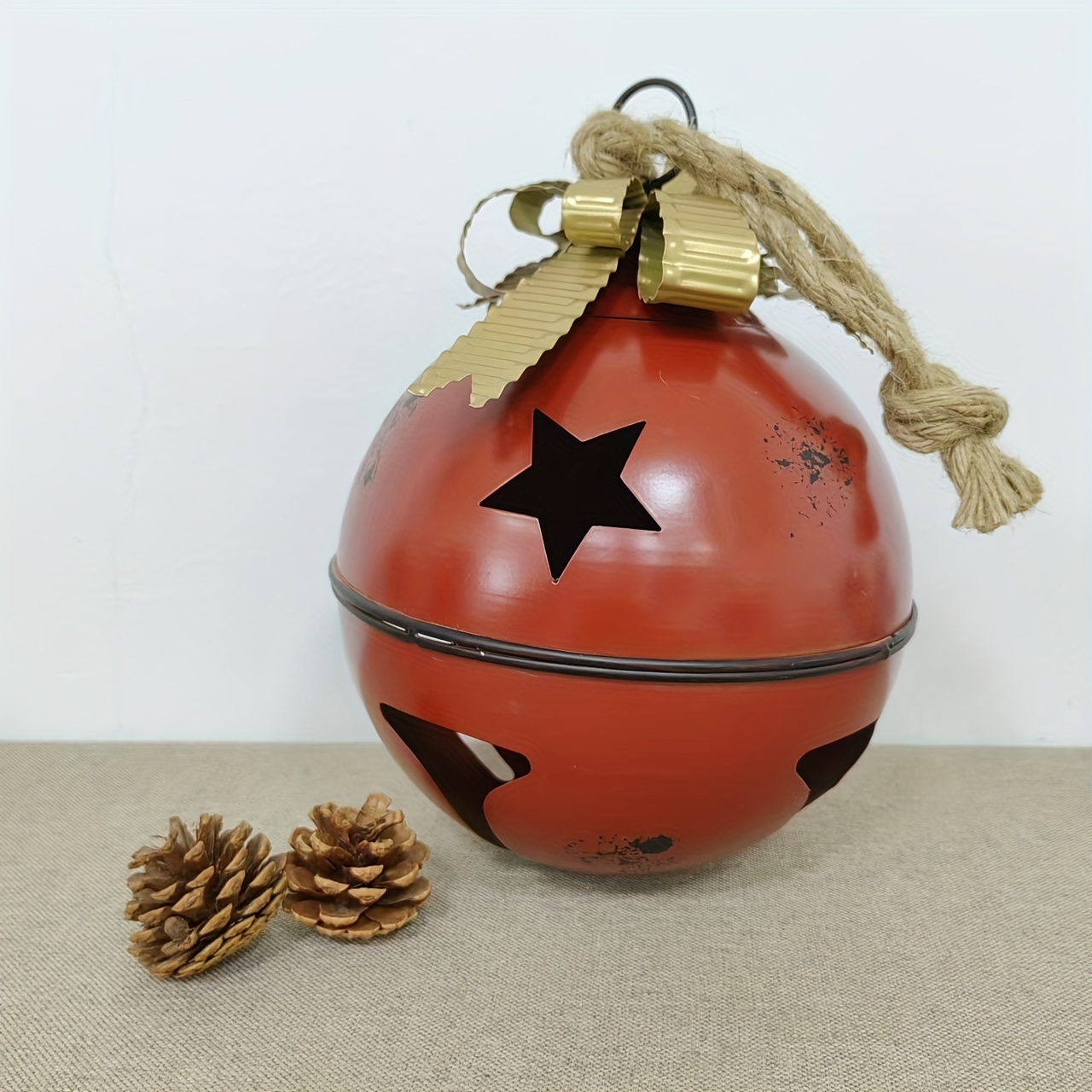 

1pc Hanyial Metal , Red Hanging Decor , -mountable, No Needed, For Christmas Decoration