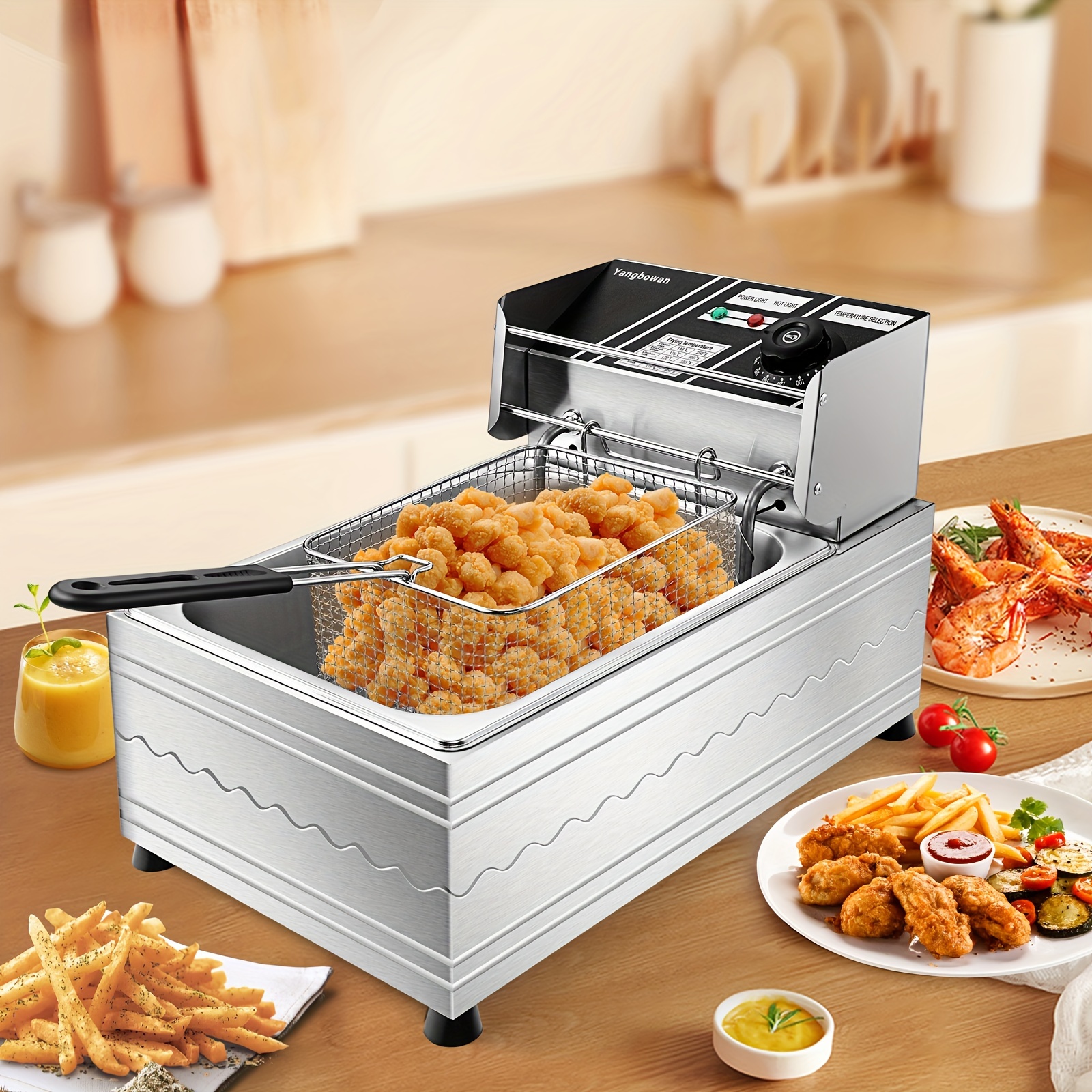 2500W 6L 6.3QT Electric Deep cheapest Fryer Commercial Tabletop Restaurant Fry Basket