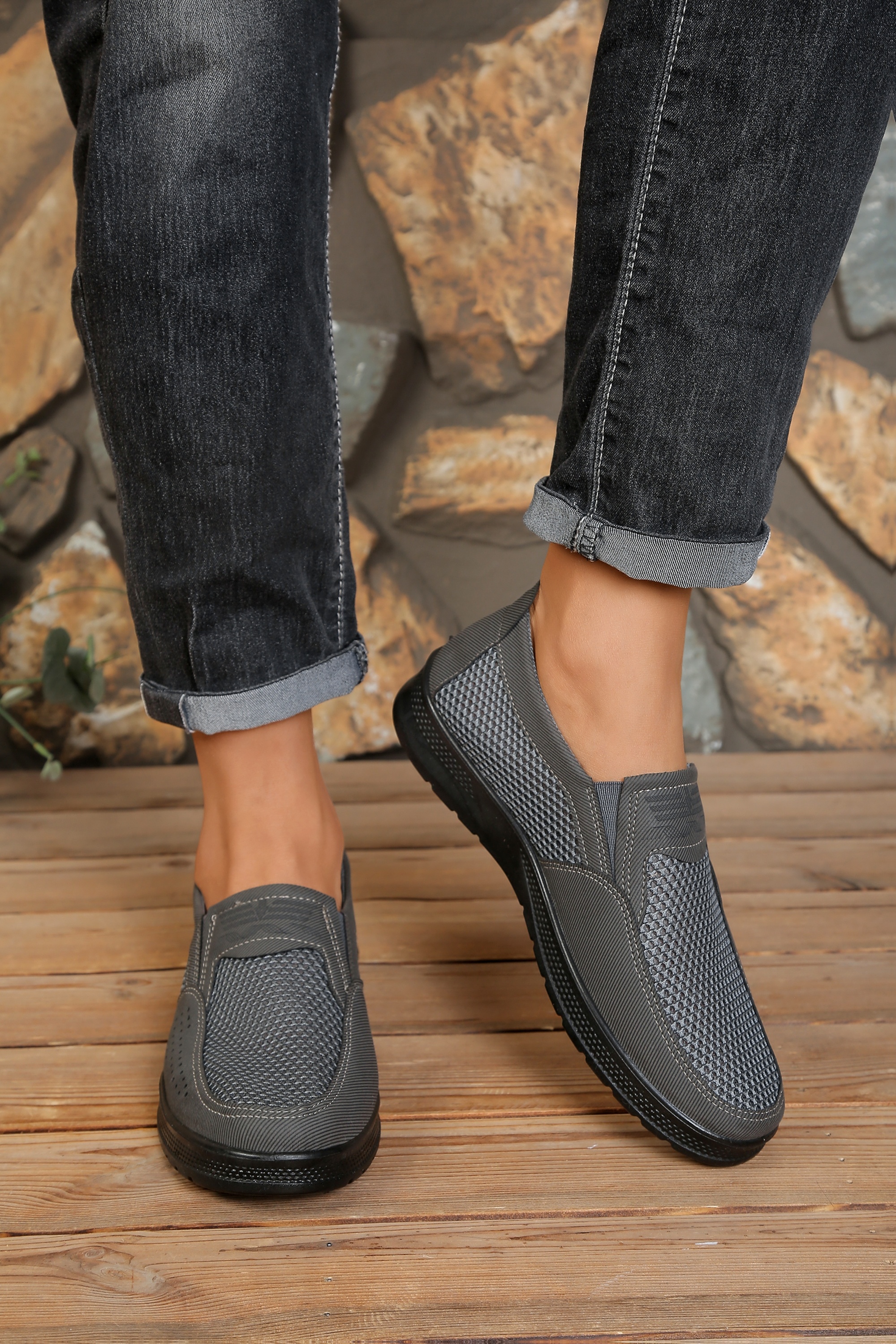 mocassins homme décontractés et confortables, respirants, adaptés à toute activité, semelle épaisse en pu pour   Détails du produit 2