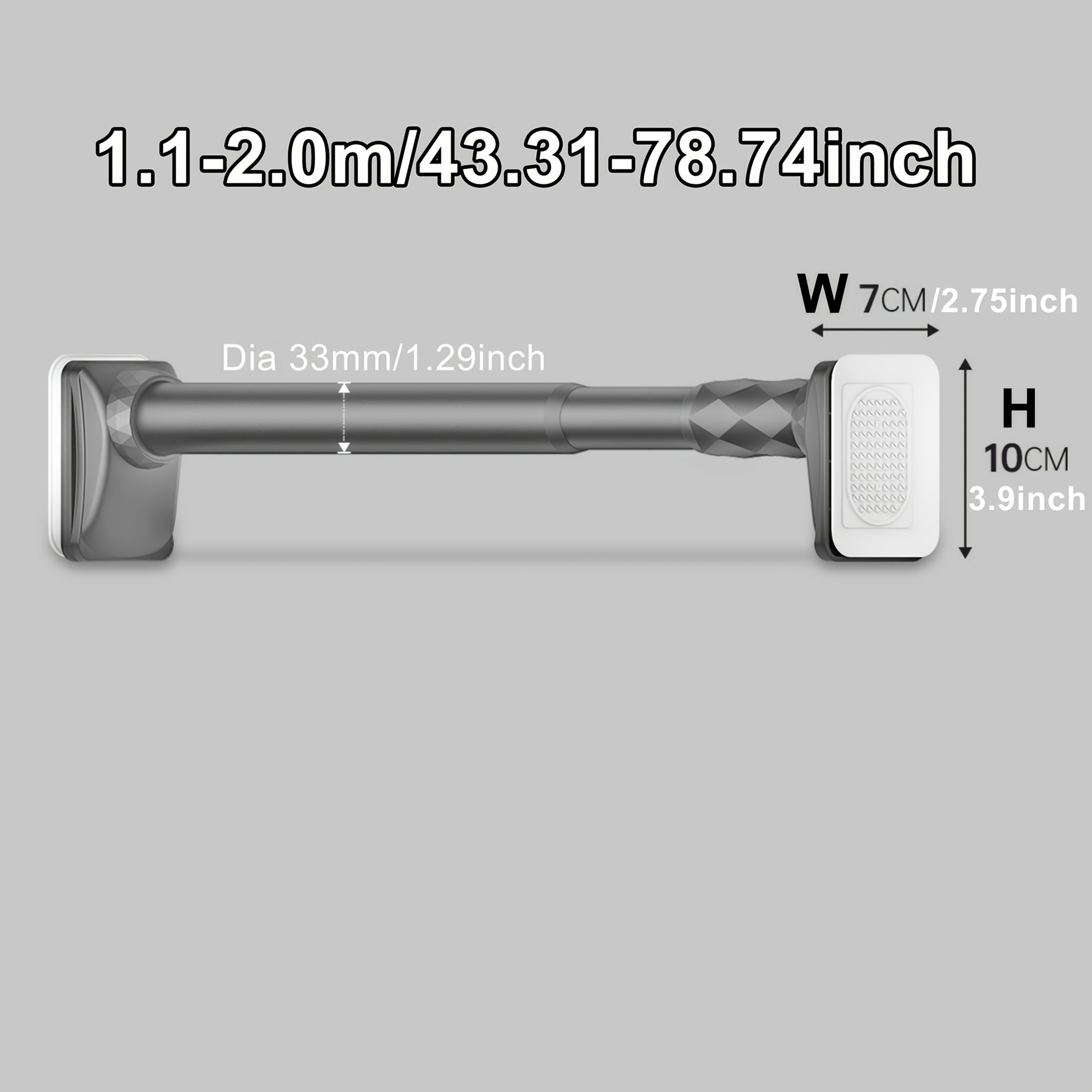 teleskop vorhangstange ohne bohren 0.4m 5.0m ausziehbare