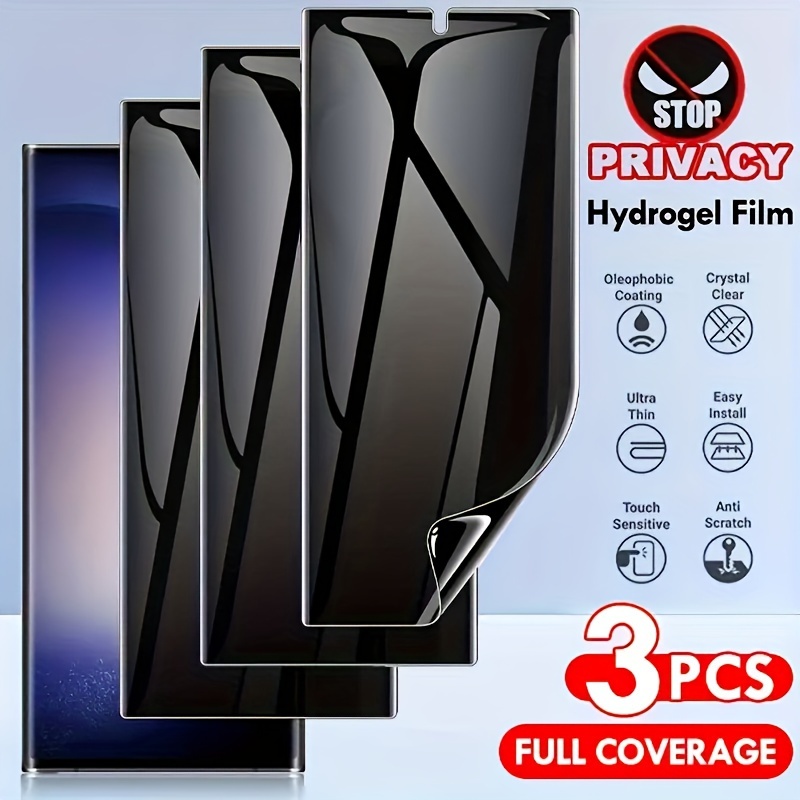 

3 Privacy Protection Full Coverage Soft Water Gel Film Suitable For Samsung Galaxy S24plus/s24 Ultra/s24 Screen Protector Samsung Privacy Water Gel Screen Protector (non-glass)