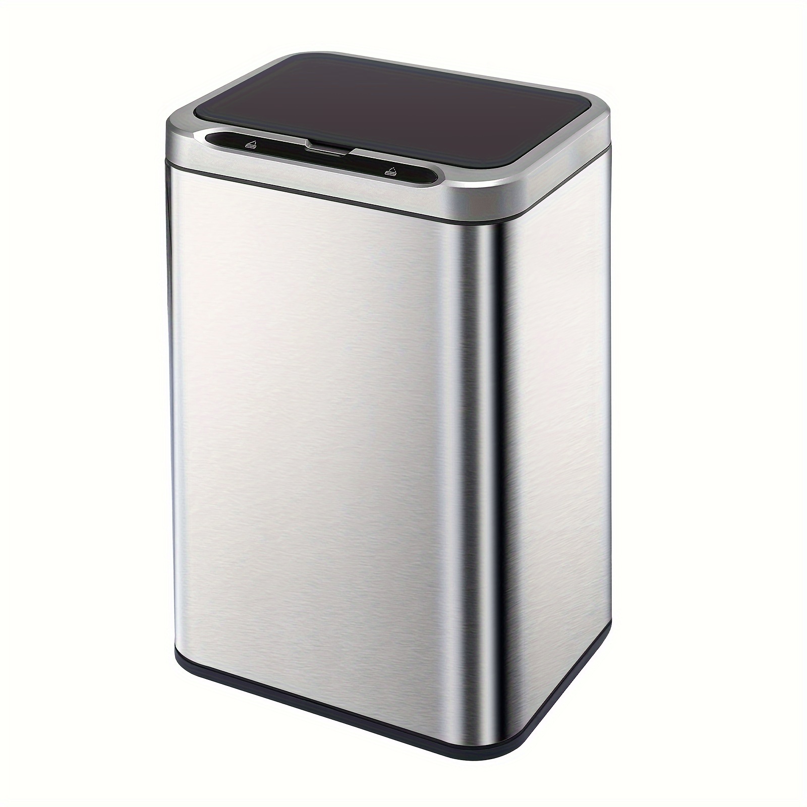 

Elpheco Stainless Steel Office Trash Can 6.6 Gallon Motion Sensor Garbage Bin Rectangular Automatic Waste Bin For Hotel And Living Room, 3 Aa