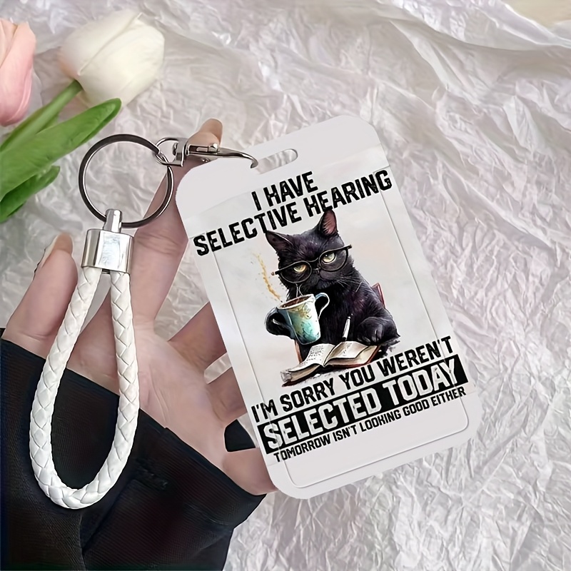 TEMU 1 stuks Retro ID-kaarthouder met ketting - Ideaal voor studenten, professionals en paspoorten - Metalen clip, perfect voor educatieve