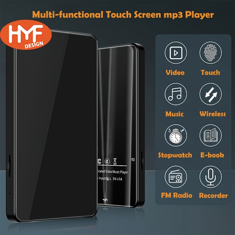 BLUETOOTH MP4 MP3 Player 4.0 Full Touch Screen HiFi Sound WIFI