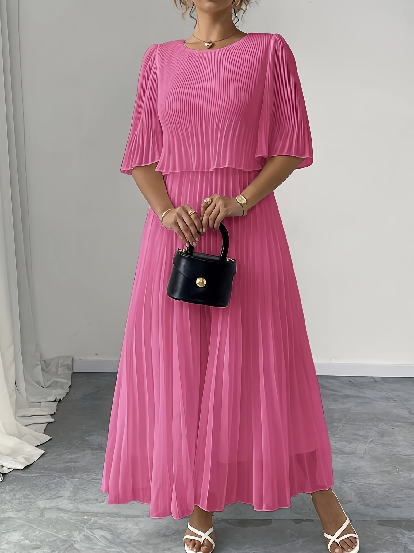 black with pink dress Long Black Prom Dress with Contrasting Beads -PromGirl Black/Hot Pink / XSmall