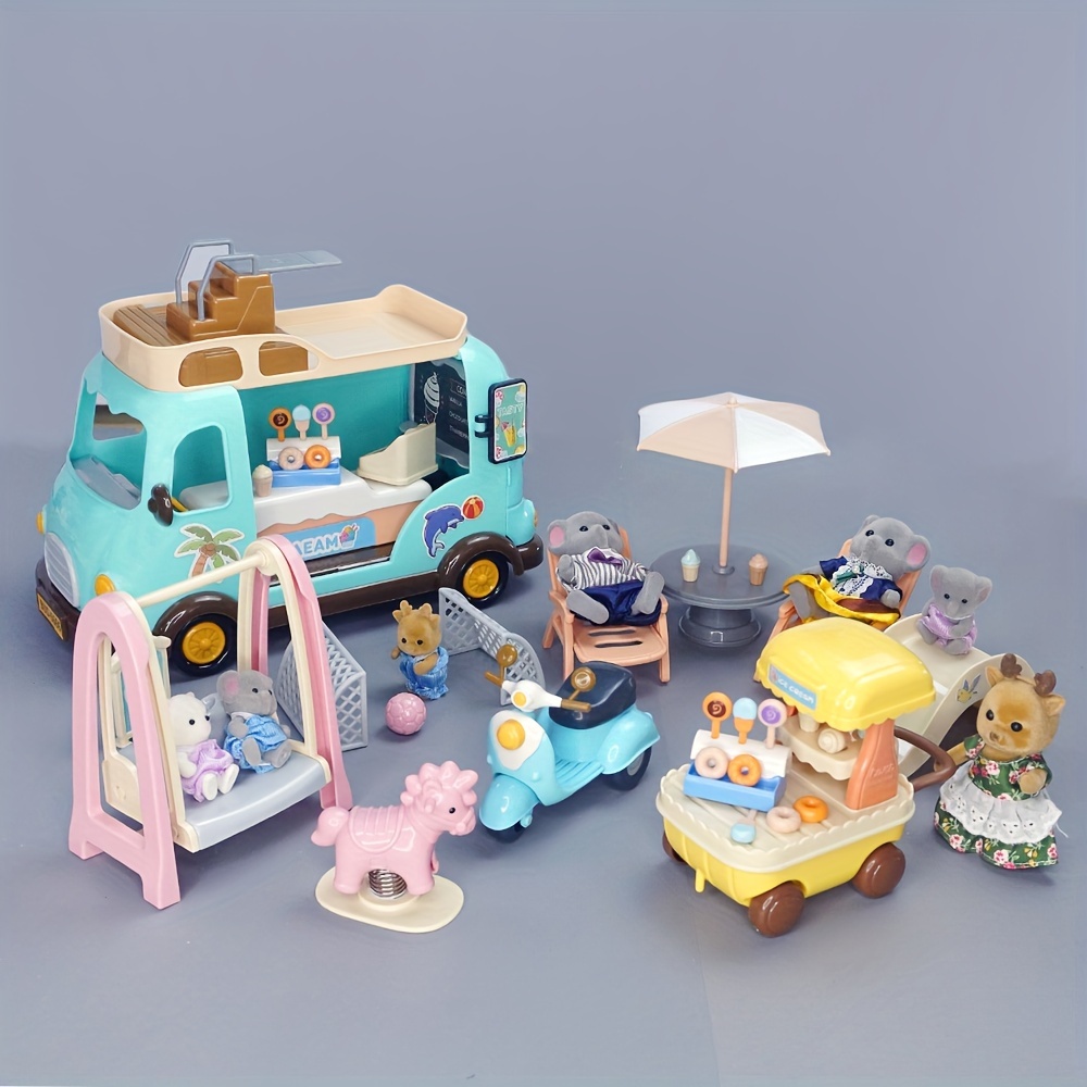 Muebles de casa de muñecas en miniatura, juguete para nevera, modelo  realista, accesorios de cocina, juguete para decoración de casa de muñecas,  juego