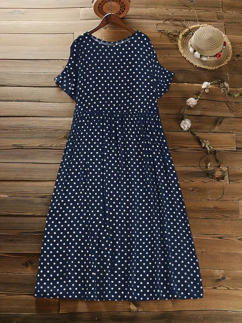 plus size polka dot dress womens plus size vintage polka dot - Temu plus size polka dot dress womens plus size vintage polka dot - Temu