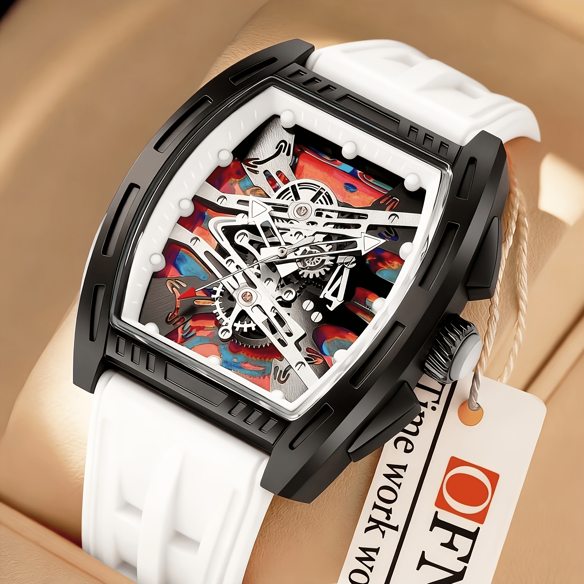 5pcs/1pc Stylish And Cool Quartz Watch Set, Suitable For Daily Wear, Parties, Valentine's Day, Easter, Christmas, New Year's Day, Halloween, , And As A Gift For