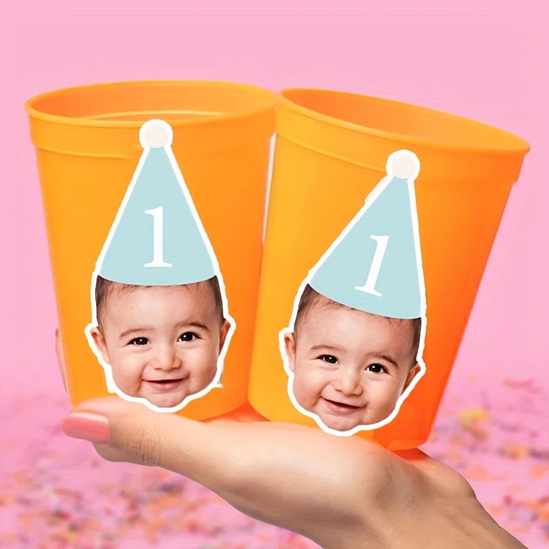 TEMU Custom Face Confetti Stickers - Personalized Mini Adhesive Decorations For Birthdays, Showers, Bachelorette Parties, And Weddings, Made From