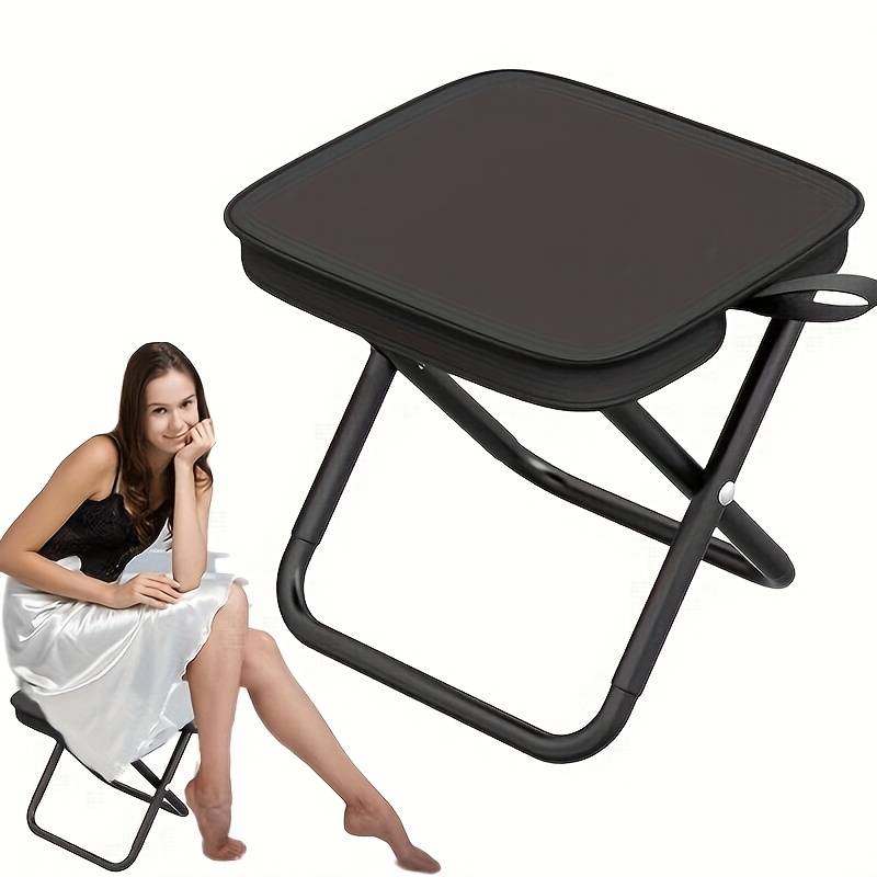 

Portable Folding Iron Stool, Square, Heavy-duty 264.55 Lbs Capacity, Outdoor Camping, Fishing, Picnic Chair, For Teens, Adults & , Ideal For Hiking & Picnics, Perfect Gift For