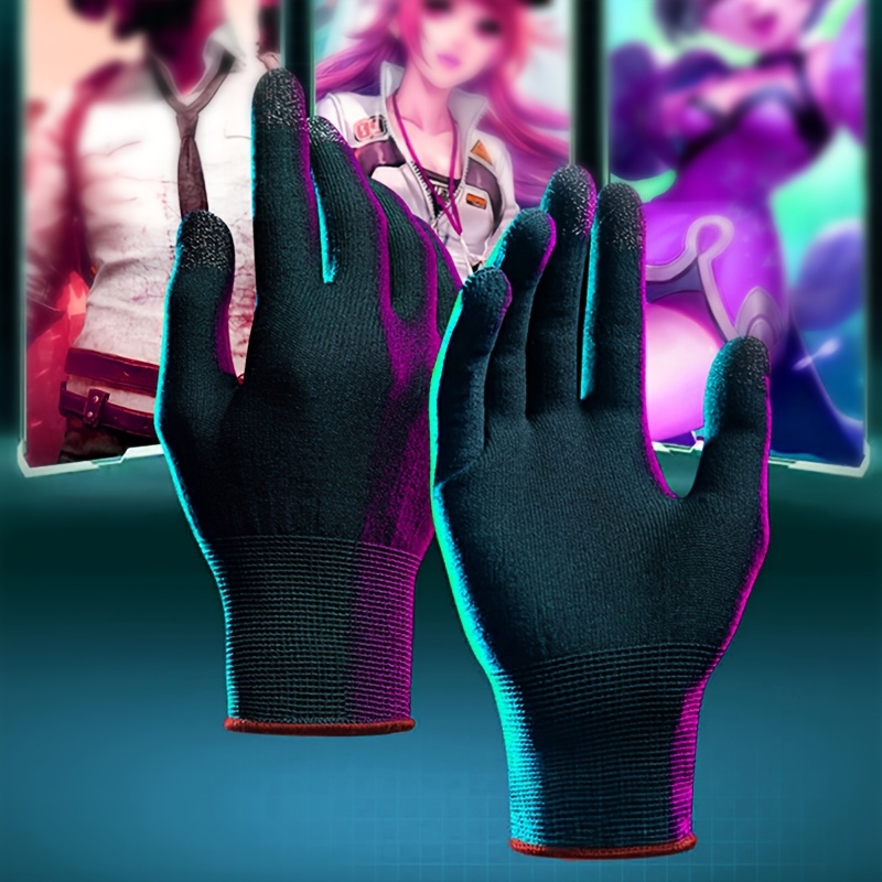 

Anti-sweat Gaming Gloves, Carbon Fiber Material, Ultra-thin Touchscreen Compatible, Warm Fingerless Glove With Carbon Fiber Material For Mobile Gaming, For Drivers And Gamers