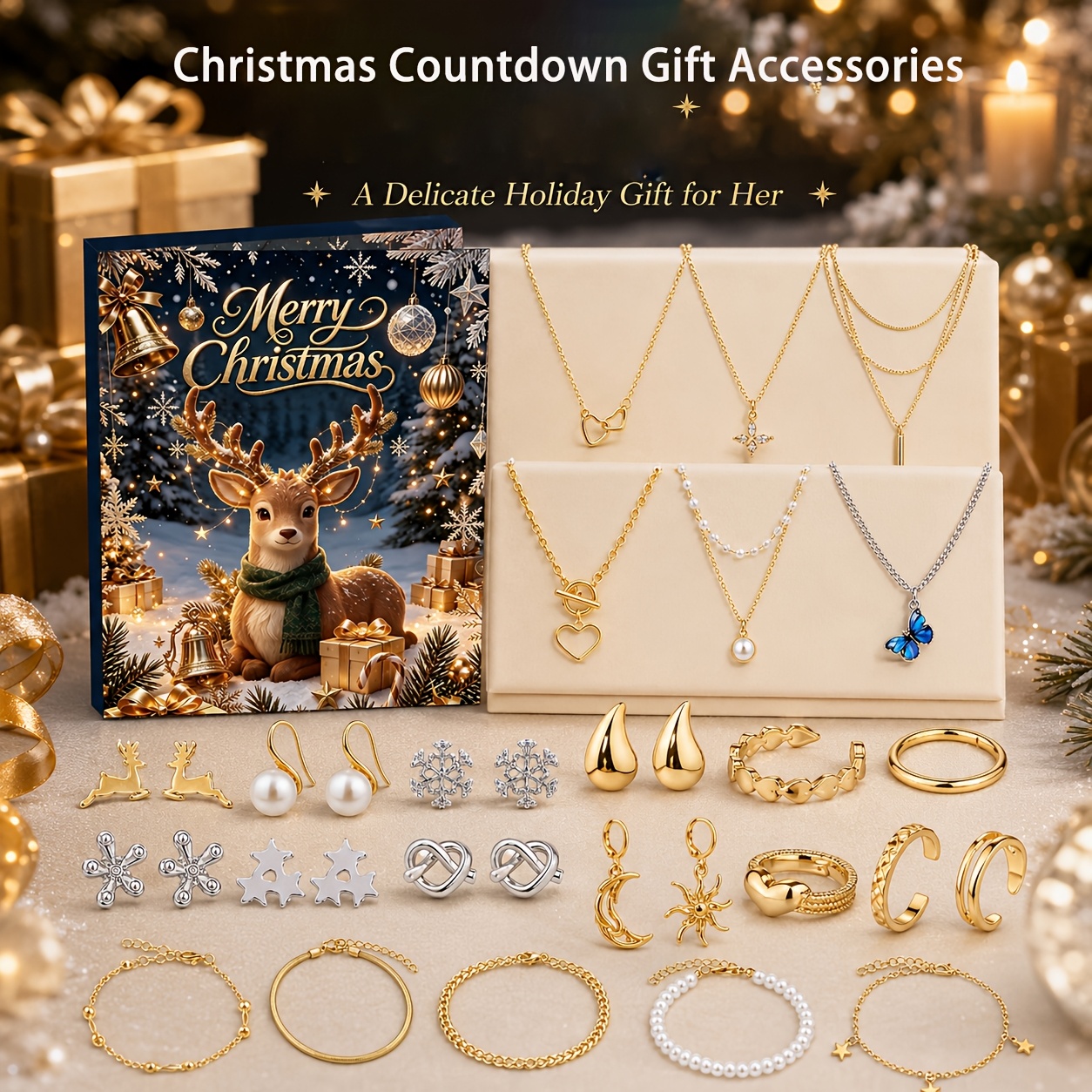 2026 Christmas Countdown Calendar, 24-Day Holiday Gift