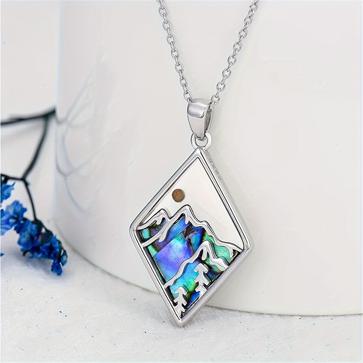 

Elegant Stainless Range Pendant Necklace With Abalone Shell & - No-plating Inspirational Jewelry For Women, Daily & Gift Occasions, Valentine's Day Suitable