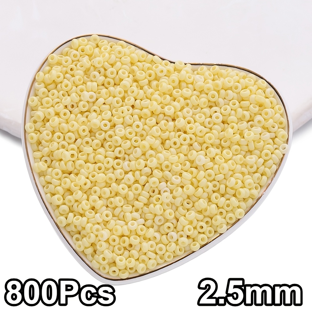 800pcs 2.5mm Multicolor Solid Color Glass Seed Beads