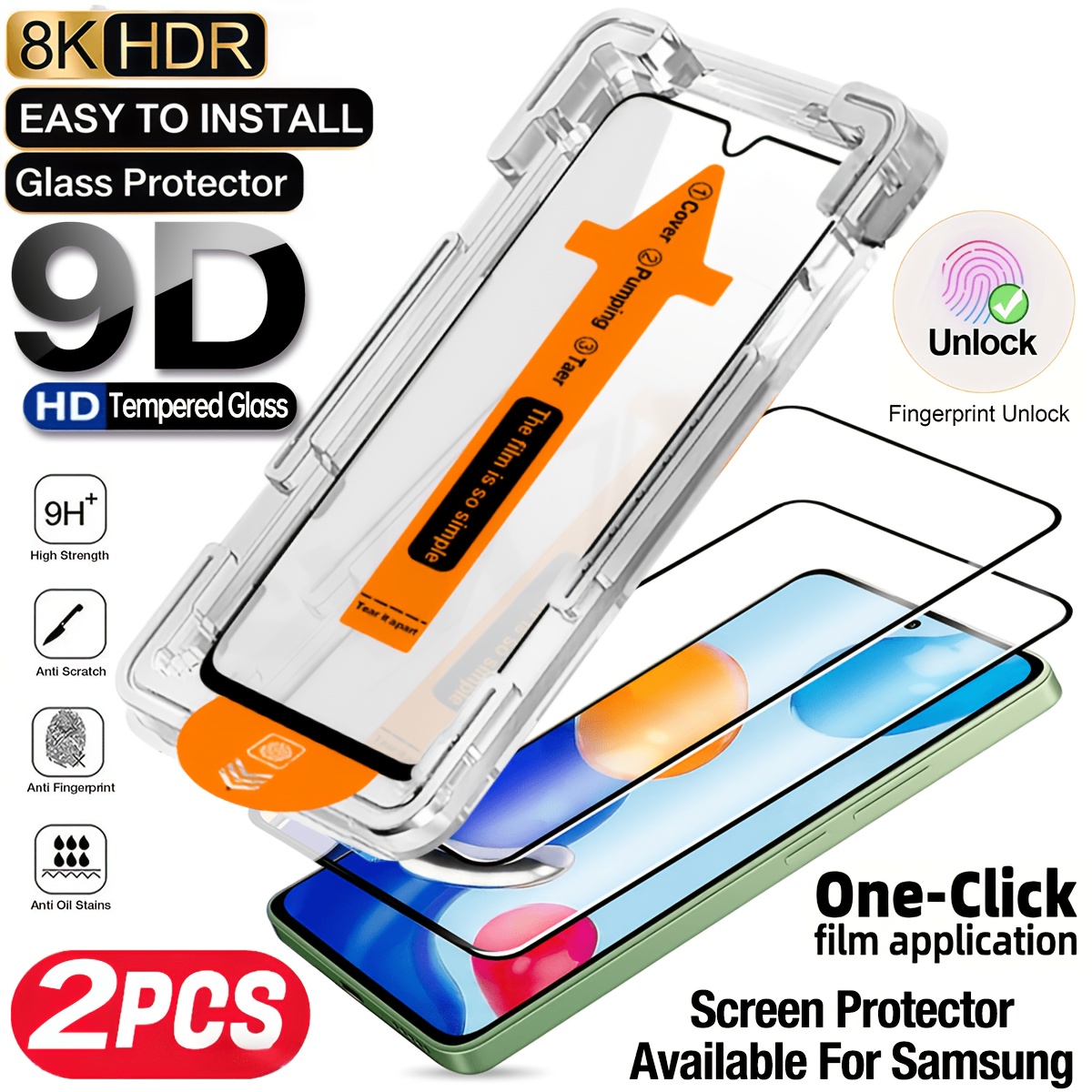 E-shop 2 Stück Ultra HD Displayschutzfolie mit automatischer Staubentfernung, kompatibel mit Samsung Galaxy S26 Ultra, 9H+ Härtegrad, gehärtetes Glas