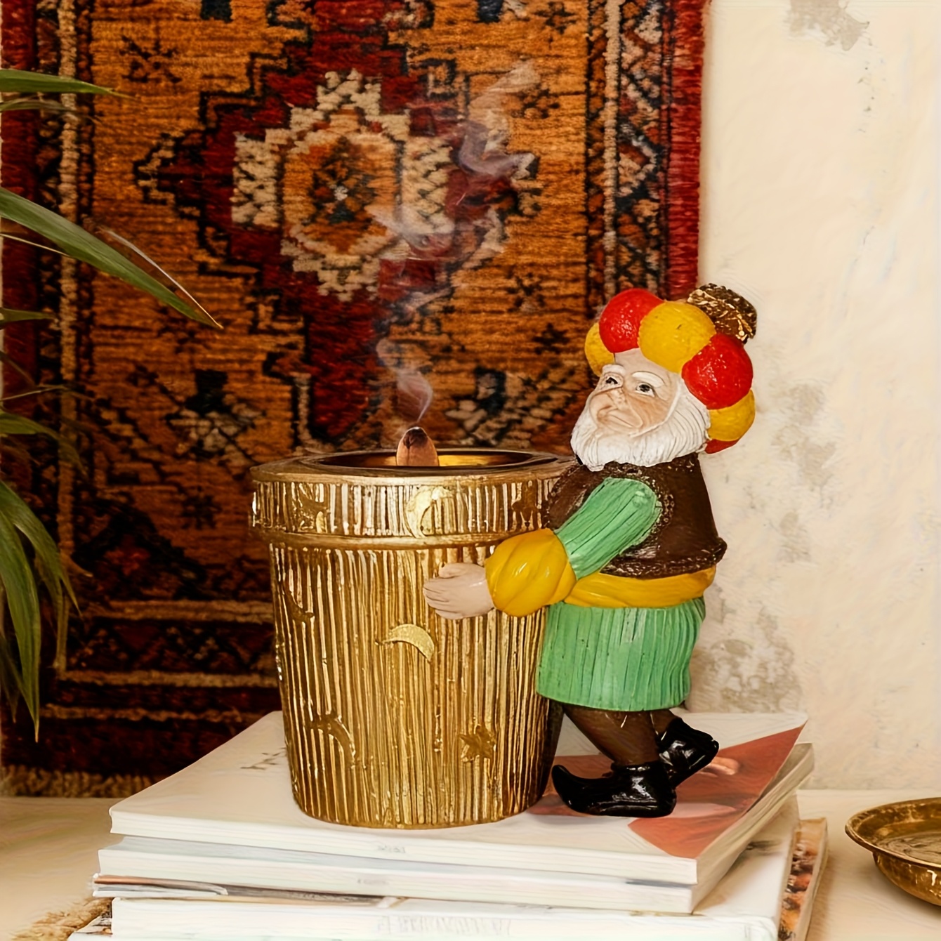 1pc handcrafted  ern figure resin sculpture incense holder hand painted hand made   statues for home garden art ramadan easter christmas thanksgiving gifts no scent burner only durable resin cultural decor Product details 5