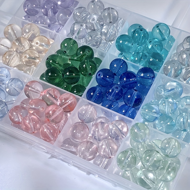 

30 Pcs Glass Beads, 10mm Transparent, Perfect For Diy Jewelry Making