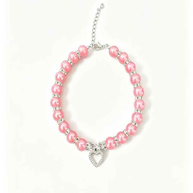 TEMU Collier Pendentif Cœur pour Animaux de Compagnie en Matériau ABS – Accessoire à Motif Cœur pour Chiens et Chats